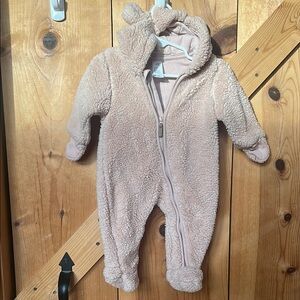 h&M Pink Fleece Baby One Piece Size 3M